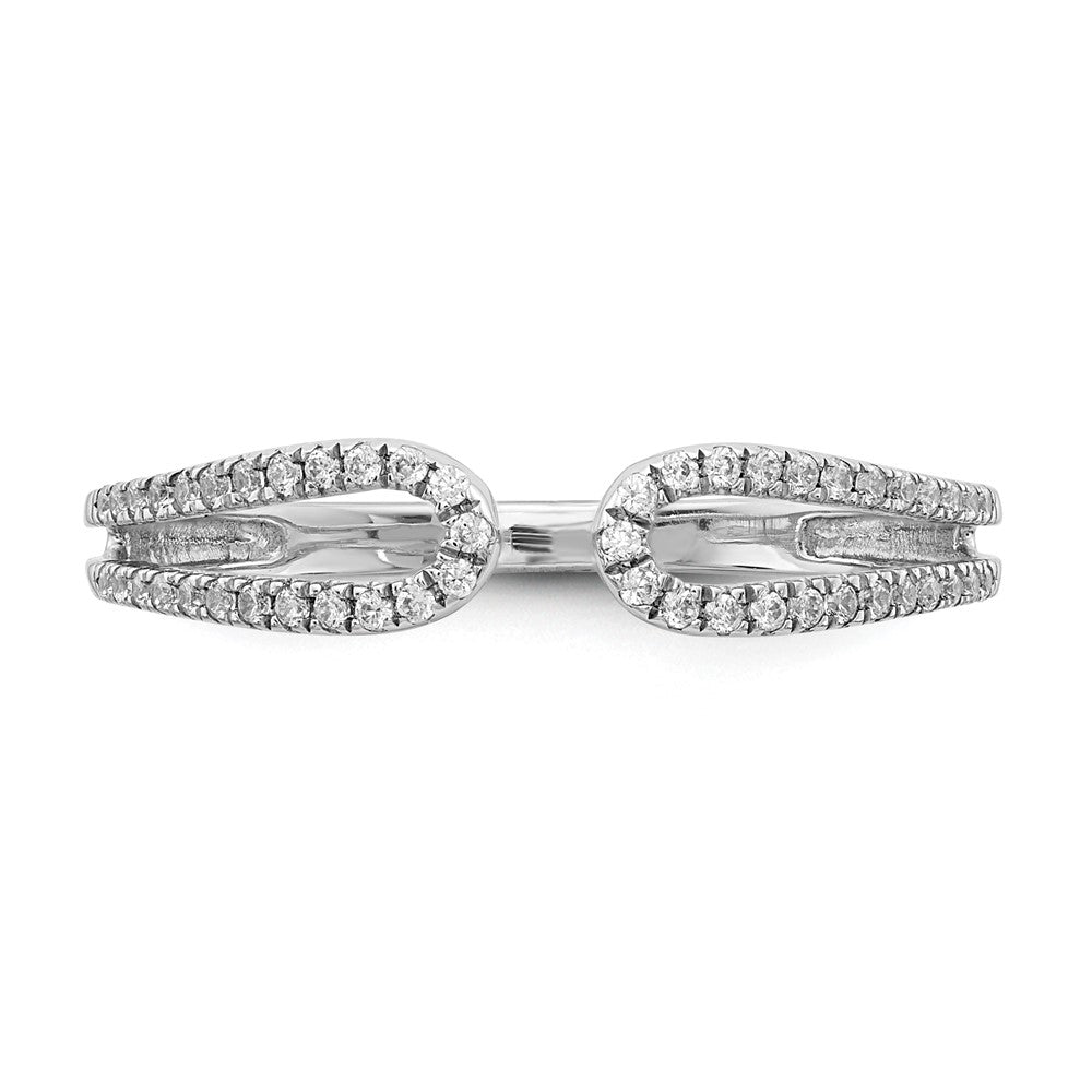 14K Weißgold Ring mit natürlichen Diamanten, 0,2 ct Gesamtgewicht