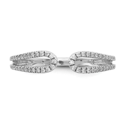 14K Weißgold Ring mit natürlichen Diamanten, 0,2 ct Gesamtgewicht