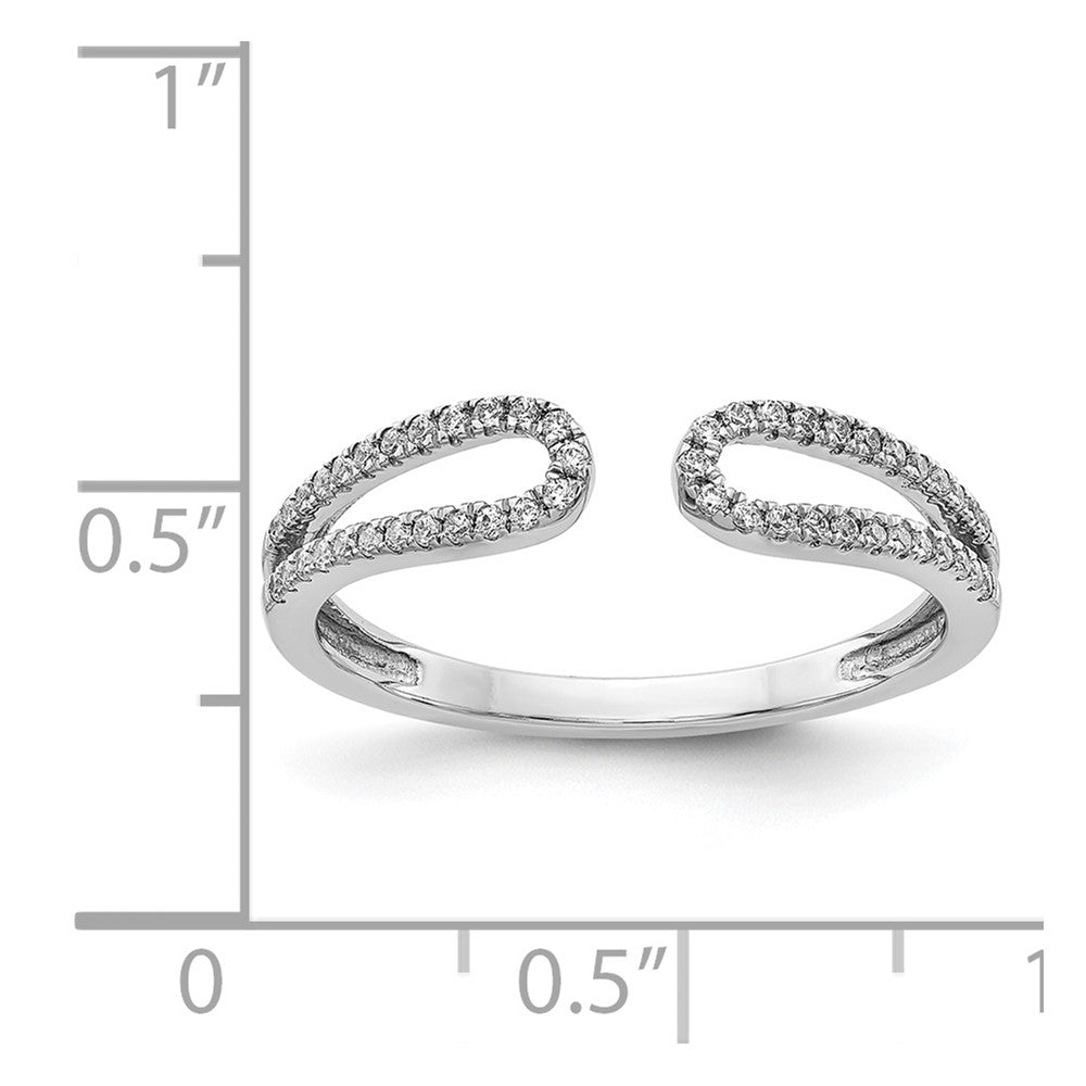 14K Weißgold Ring mit natürlichen Diamanten, 0,2 ct Gesamtgewicht