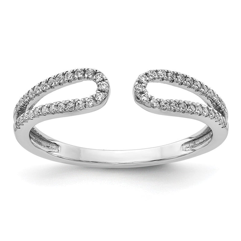 14K Weißgold Ring mit natürlichen Diamanten, 0,2 ct Gesamtgewicht