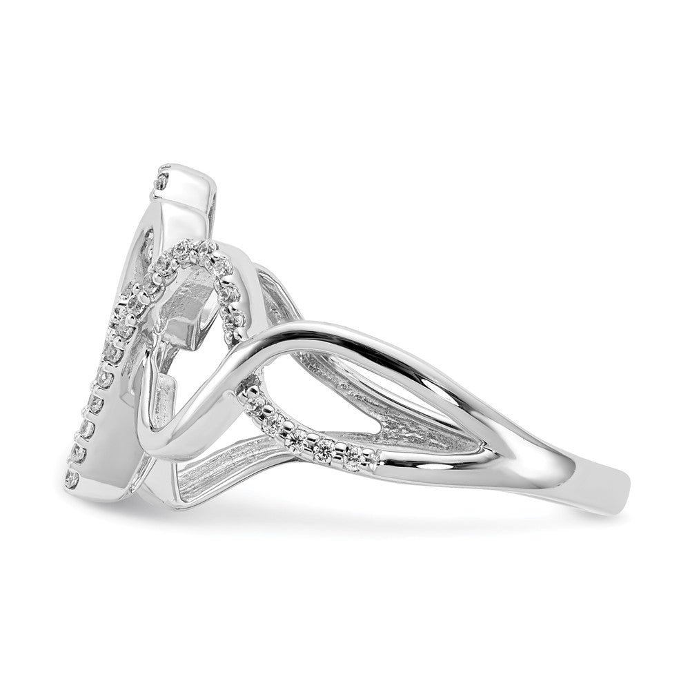 14K Weißgold Ring mit natürlichen Diamanten, 0,204 ct Gesamtgewicht