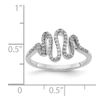 14K Weißgold Diamant Fashion-Ring