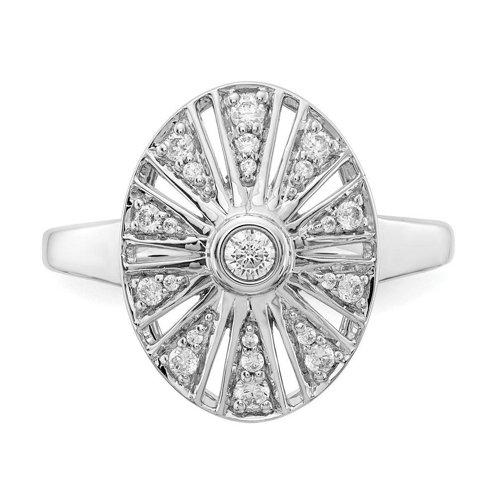 14K Weißgold Vintage-Ring mit natürlichen Diamanten