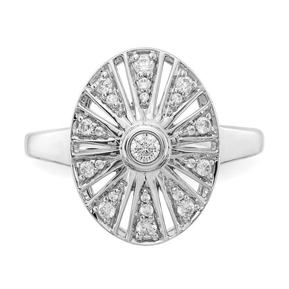 14K Weißgold Vintage-Ring mit natürlichen Diamanten