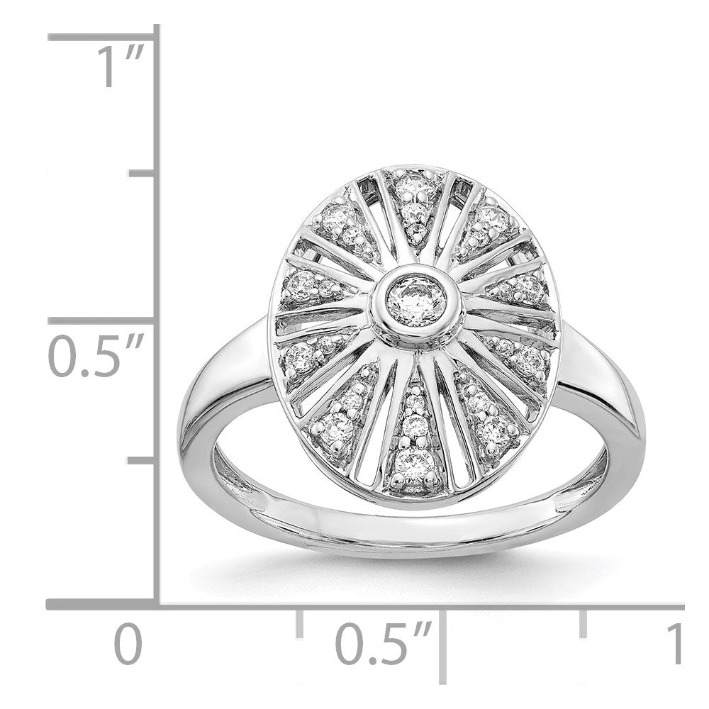 14K Weißgold Vintage-Ring mit natürlichen Diamanten