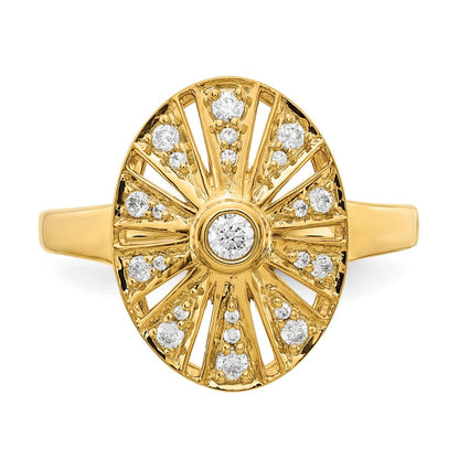14K Gelbgold Vintage-Ring mit natürlichen Diamanten