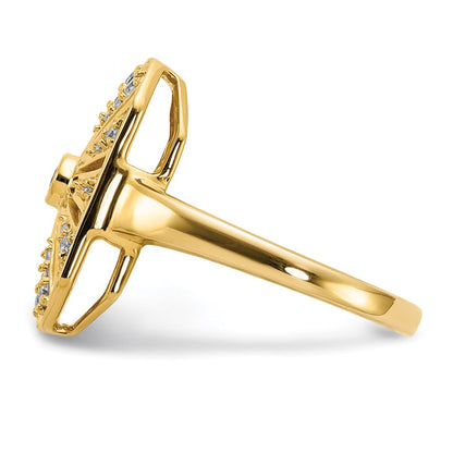 14K Gelbgold Vintage-Ring mit natürlichen Diamanten