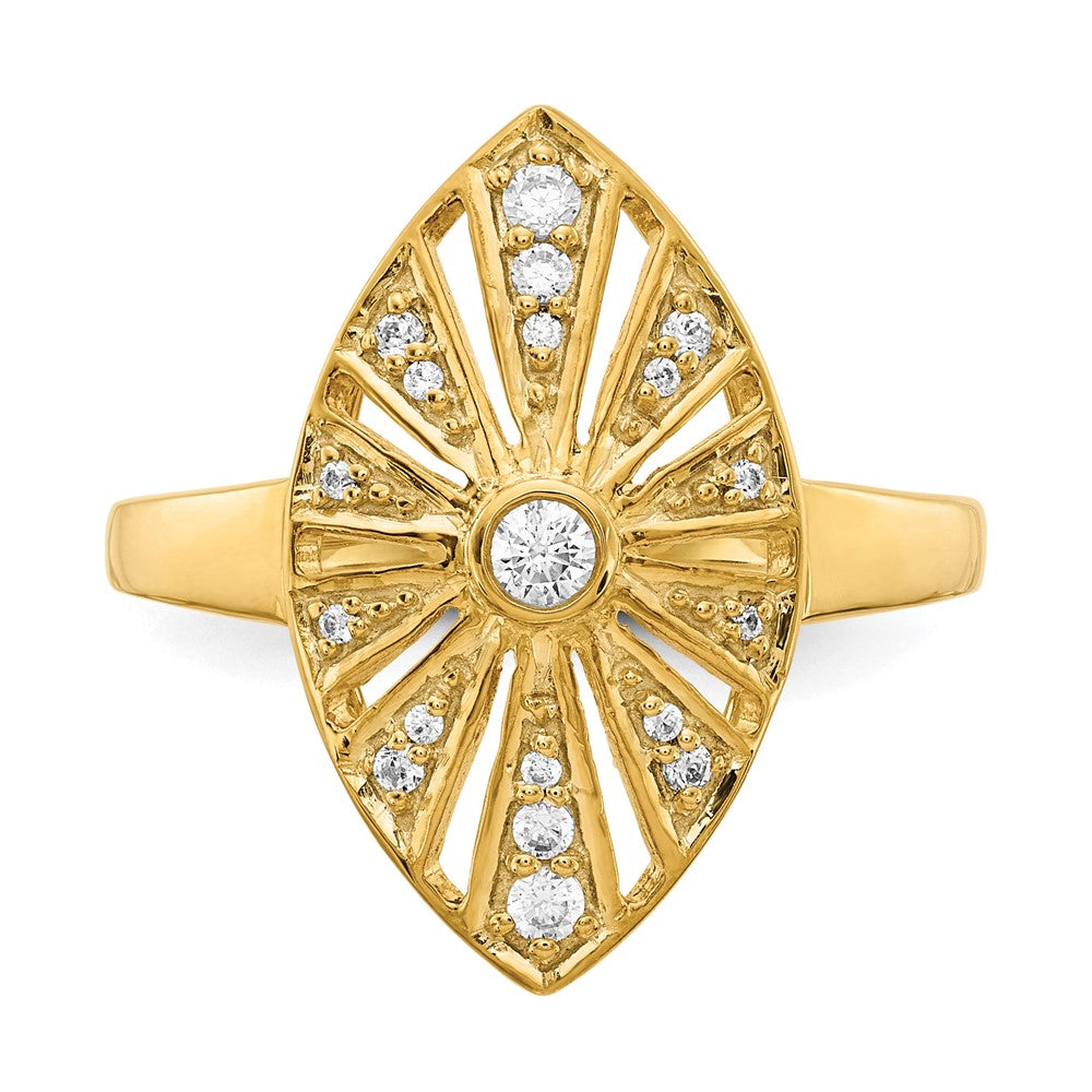 14K Gelbgold Diamant Vintage Ring