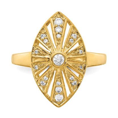 14K Gelbgold Diamant Vintage Ring