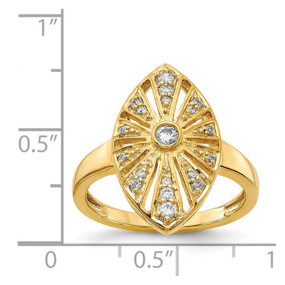 14K Gelbgold Diamant Vintage Ring