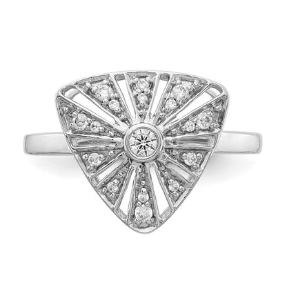 14K Weißgold Vintage-Ring mit natürlichen Diamanten