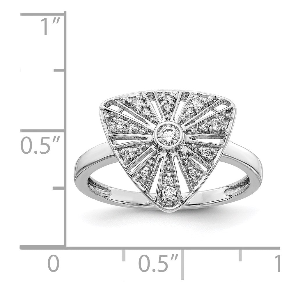 14K Weißgold Vintage-Ring mit natürlichen Diamanten