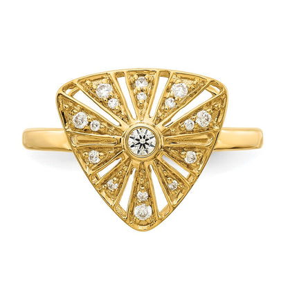 14K Gelbgold Vintage-Ring mit natürlichen Diamanten