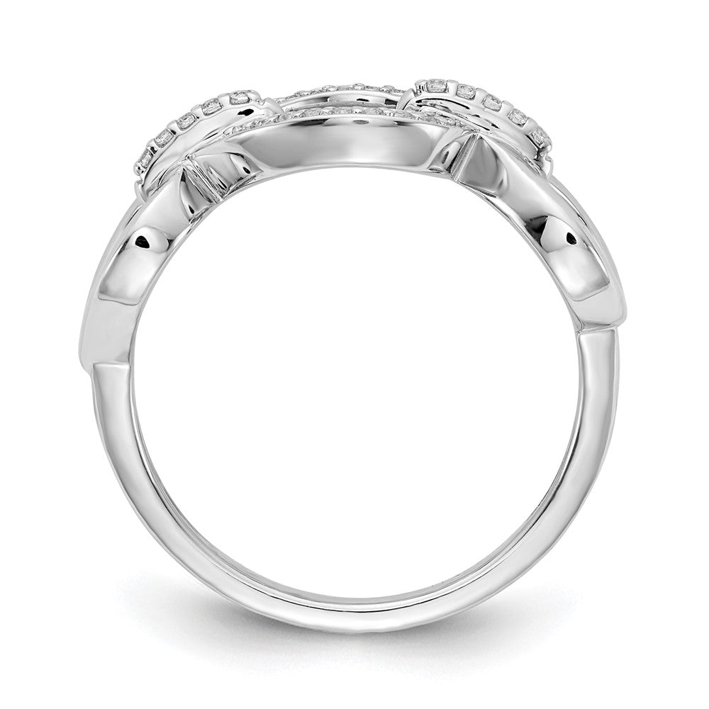 585 Weißgold Fashion-Ring mit natürlichen Diamanten
