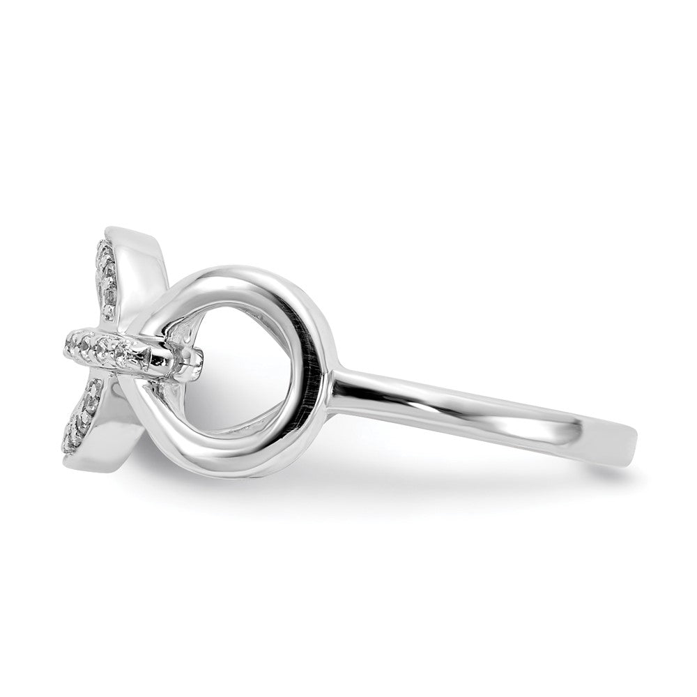 585 Weißgold Fashion-Ring mit natürlichen Diamanten