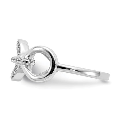 585 Weißgold Fashion-Ring mit natürlichen Diamanten