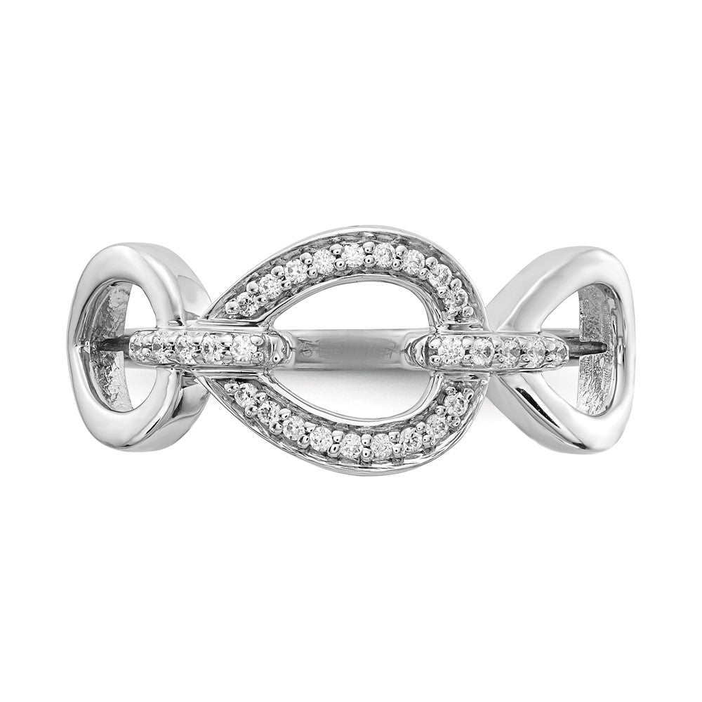 585 Weißgold Fashion-Ring mit natürlichen Diamanten