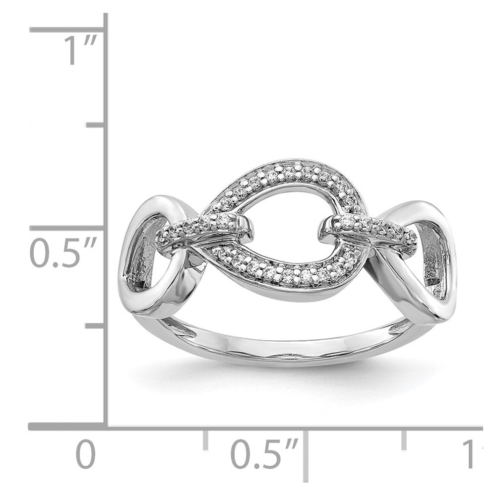 585 Weißgold Fashion-Ring mit natürlichen Diamanten