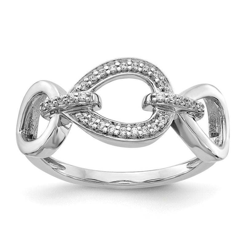 585 Weißgold Fashion-Ring mit natürlichen Diamanten