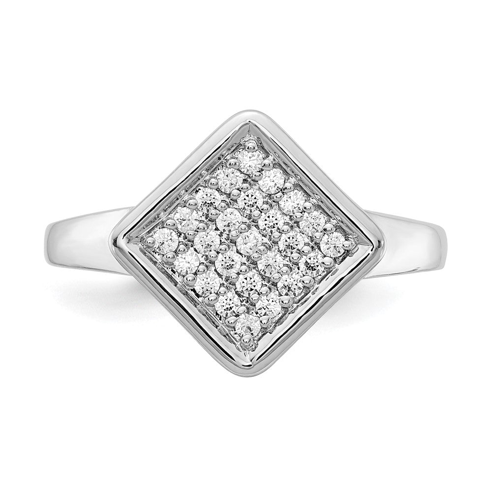 14K Weißgold Ring mit natürlichen Diamanten, 0,25 ct Gesamtgewicht