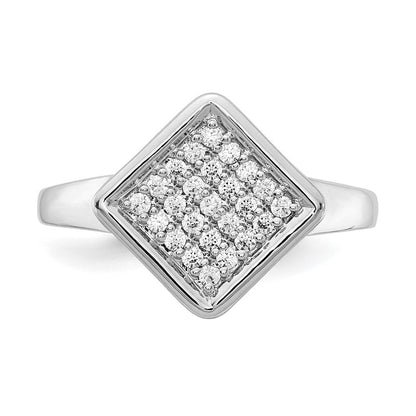 14K Weißgold Ring mit natürlichen Diamanten, 0,25 ct Gesamtgewicht
