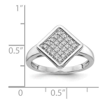 14K Weißgold Ring mit natürlichen Diamanten, 0,25 ct Gesamtgewicht