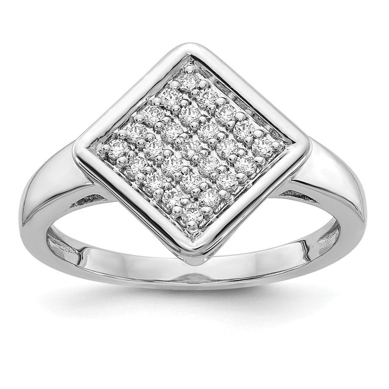 14K Weißgold Ring mit natürlichen Diamanten, 0,25 ct Gesamtgewicht