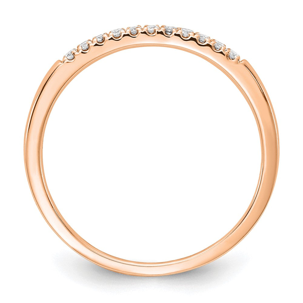 Ehering aus 14K Roségold mit 0,10 ct. laborgezüchteten Diamanten VS/SI+ G+, komplett