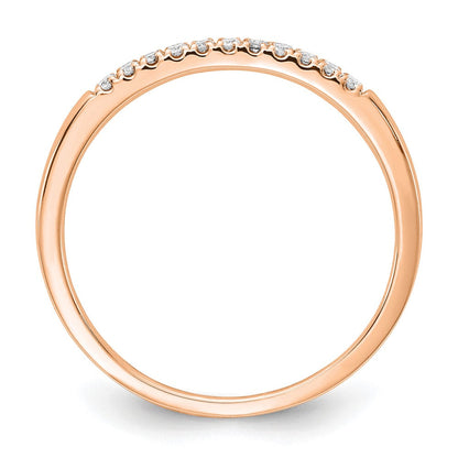 14K Roségold Ehering mit 0,1 ct. Labordiamant VS/SI+ G+