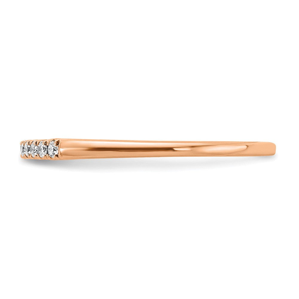 14K Roségold Ehering mit 0,1 ct. Labordiamant VS/SI+ G+