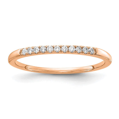 14K Roségold Ehering mit 0,1 ct. Labordiamant VS/SI+ G+