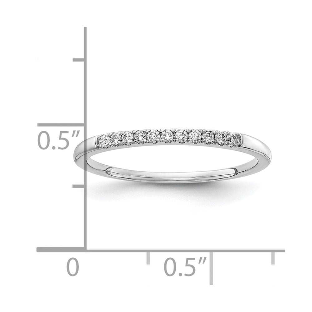 14K Weißgold Ehering mit 0,1 ct. Laborgezüchteten Diamanten VS/SI+ G+