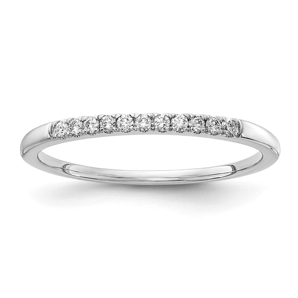 14K Weißgold Ehering mit 0,10 ct. Laborgezüchteten Diamanten VS/SI+ G+