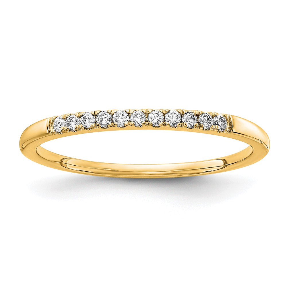 14K Gelbgold Ehering mit 0,10 ct. Laborgezüchtetem Diamant VS/SI+ G+
