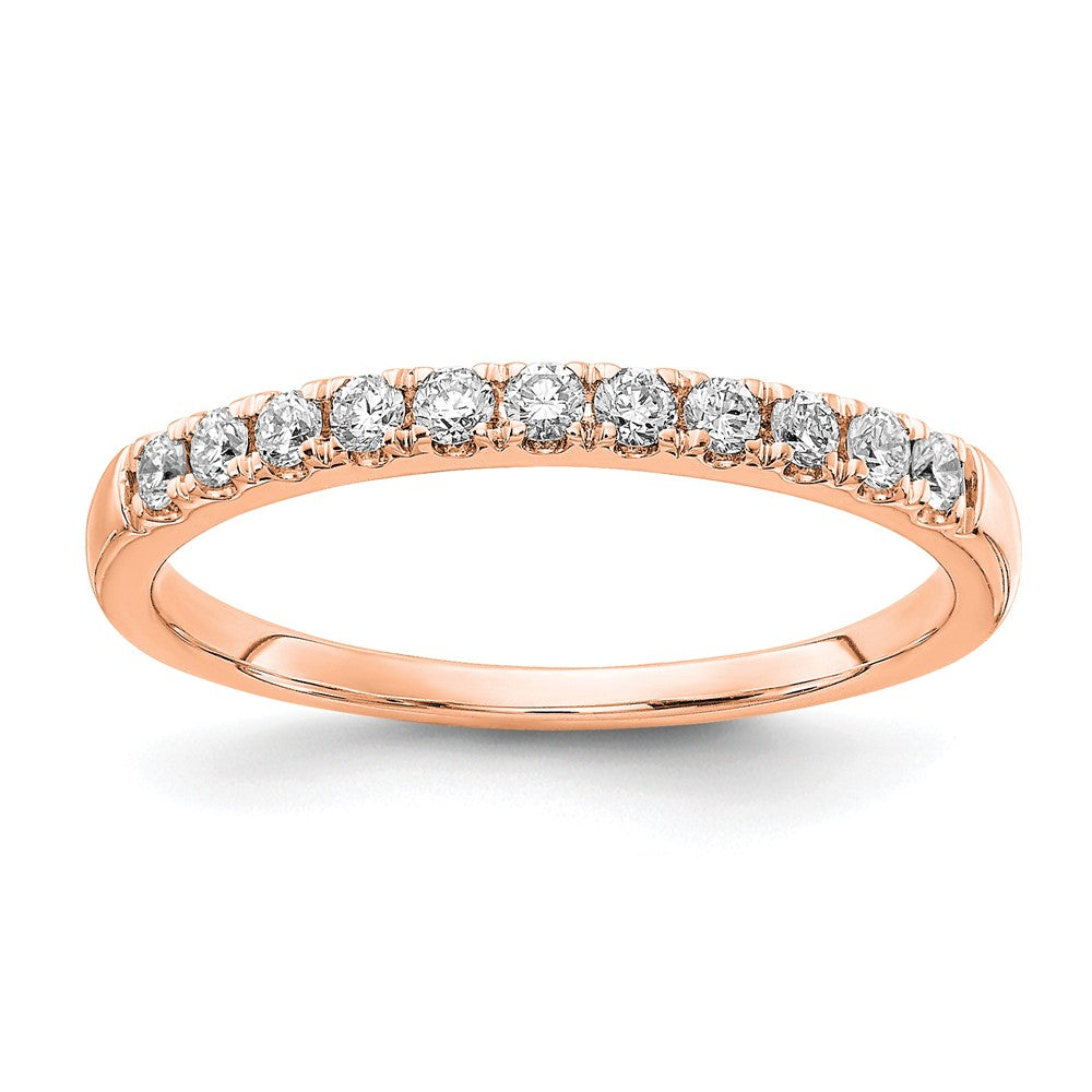 14K Roségold Ehering mit 0,25 ct. Labordiamant VS/SI+ G+