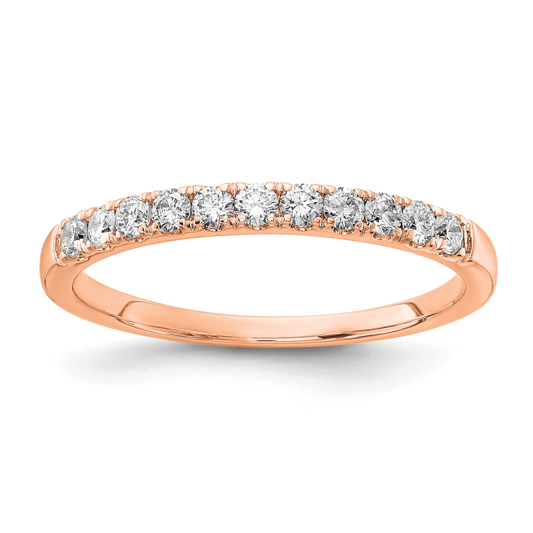 14K Roségold Ehering mit 0,33 ct. Laborgezüchteten Diamanten, VS/SI+ G+