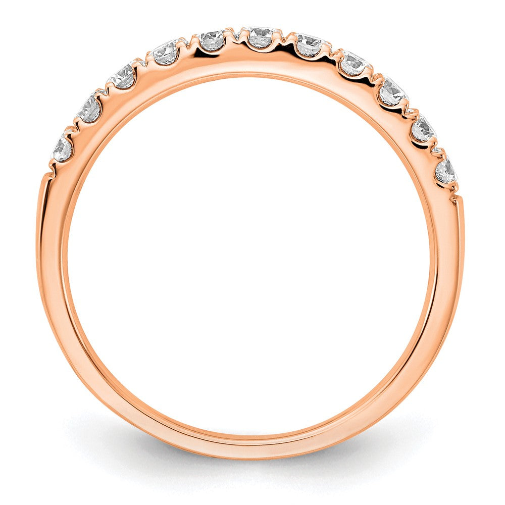 14K Roségold Eherings-Ring mit 0,5 ct. im Labor gezüchteten Diamanten, VS/SI+ G+