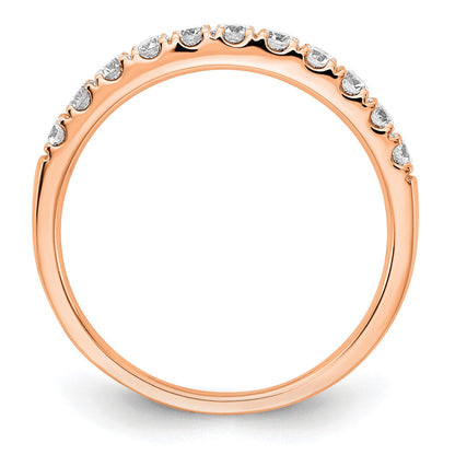 14K Roségold Ehering mit 0,5 ct. im Labor gezüchteten Diamanten VS/SI+ G+, komplett