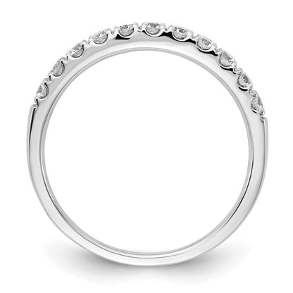 14K Weißgold Ehering mit 0,5 ct. im Labor gezüchteten Diamanten, VS/SI+ G+, komplett