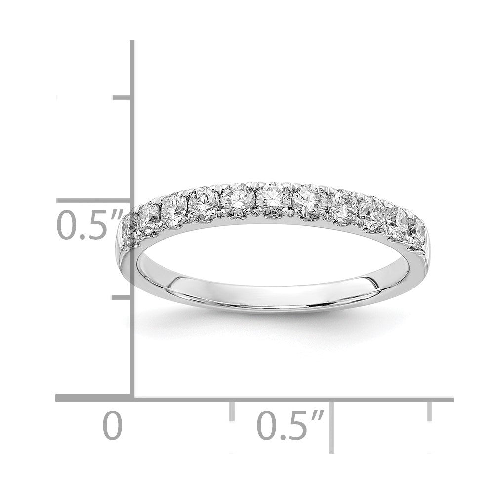 14K Weißgold Ehering mit 0,5 ct. laborgezüchteten Diamanten, VS/SI+ G+
