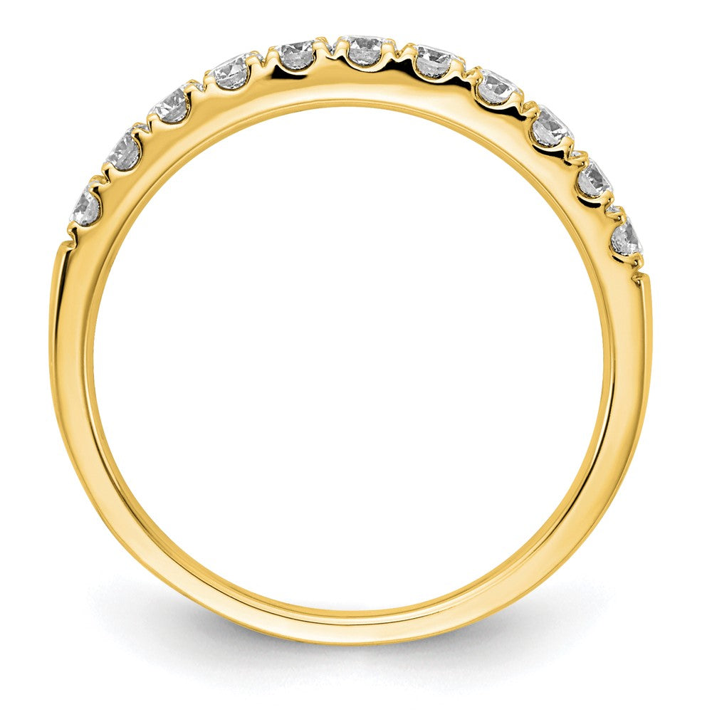 14K Gelbgold Ehering mit 0,5 ct. im Labor gezüchteten Diamanten, VS/SI+ G+, komplett