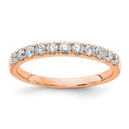 14K Roségold Ehering mit 0,5 ct. im Labor gezüchteten Diamanten, VS/SI+ G+, komplett