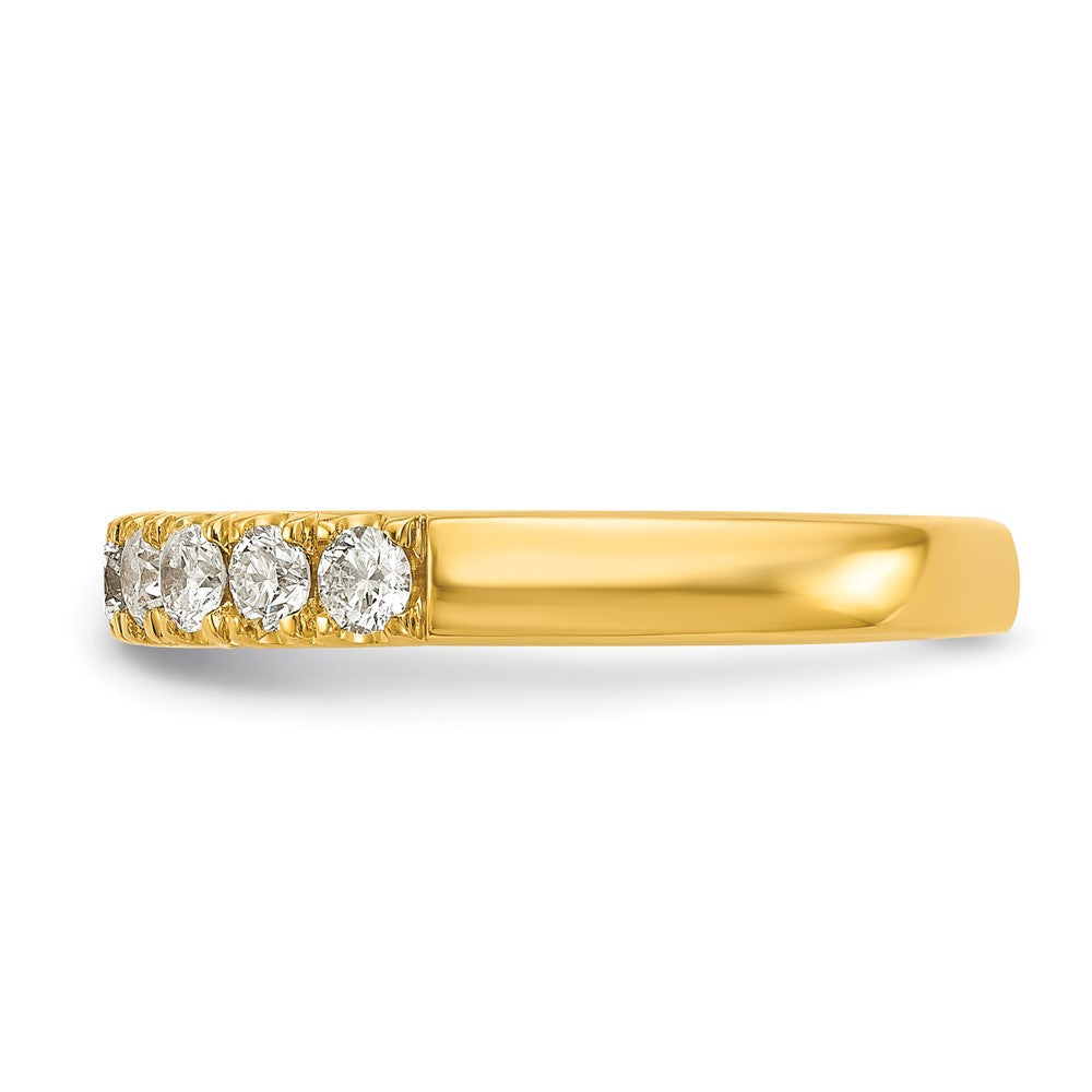 14K Gelbgold Ehering mit 0,5 ct. laborgezüchteten Diamanten VS/SI+ G+, komplett