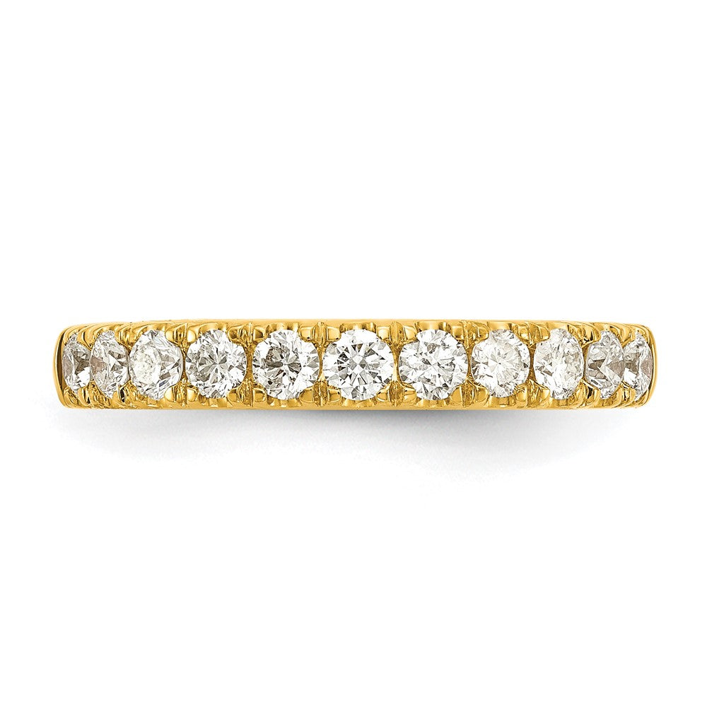 14K Gelbgold Ehering mit 0,5 ct. laborgezüchteten Diamanten VS/SI+ G+, komplett