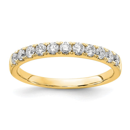 14K Gelbgold Ehering mit 0,5 ct. laborgezüchteten Diamanten VS/SI+ G+, komplett