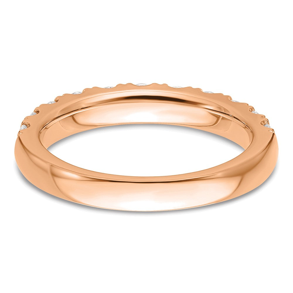 14K Roségold Ehering mit 1 ct. Labor-gezüchtetem Diamant VS/SI+ G+, komplett