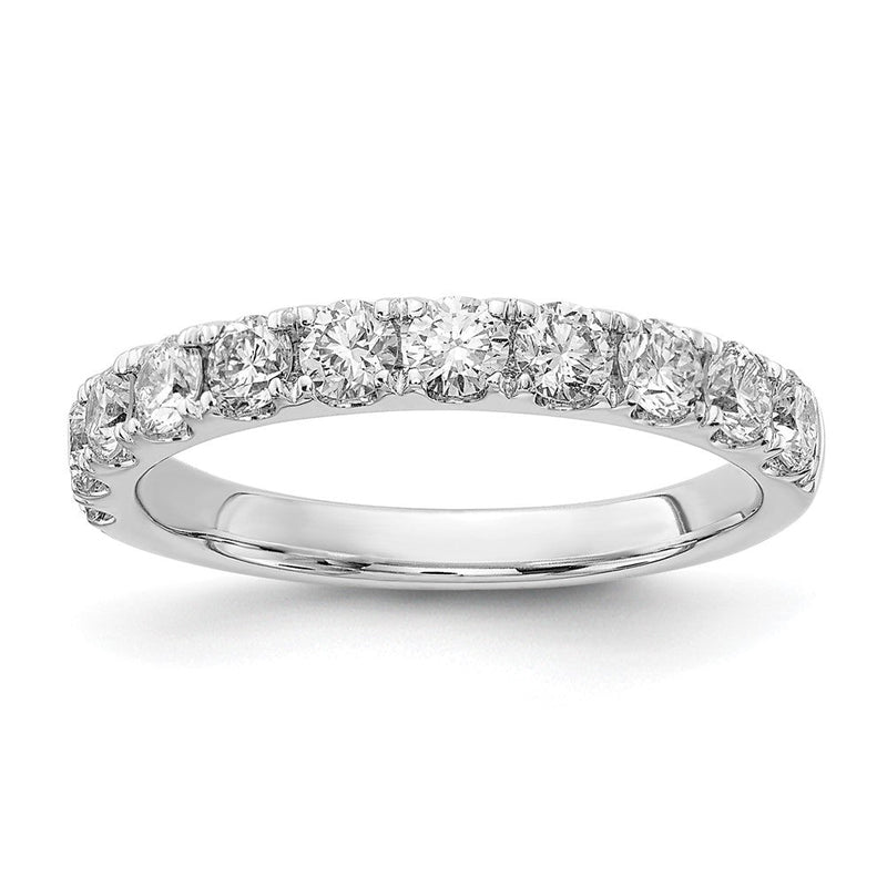 14K Weißgold Ehering mit 1 ct. im Labor gezüchteten Diamanten VS/SI+ G+