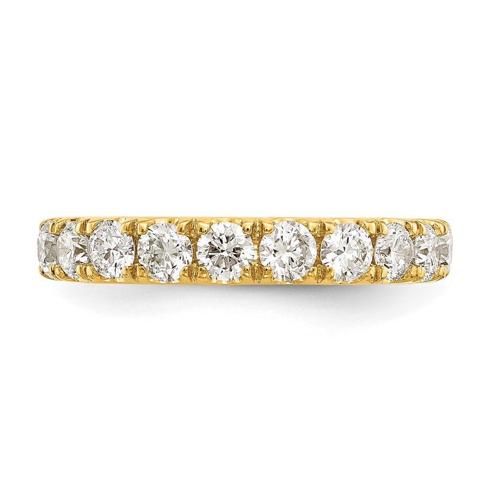 14K Gelbgold Ehering mit 1 ct. im Labor gezüchteten Diamanten VS/SI+ G+, komplett