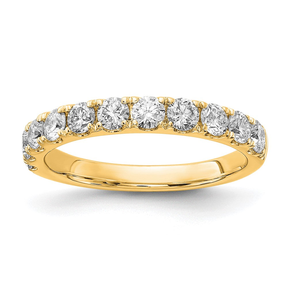 14K Gelbgold Ehering mit 1 ct. im Labor gezüchteten Diamanten VS/SI+ G+, komplett