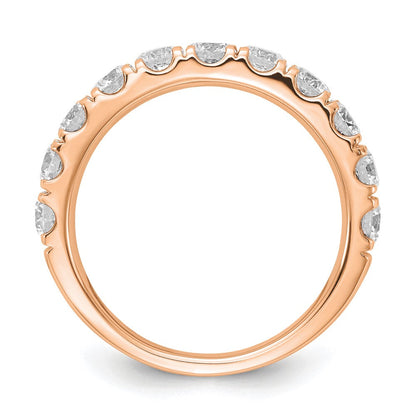 14K Roségold Ehering mit 1,5 ct. im Labor gezüchteten Diamanten, VS/SI+ G+, komplett